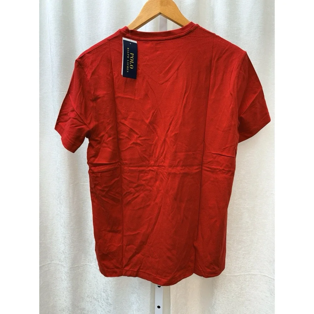 Polo Ralph Lauren Men's Classic-Fit V-Neck Red T-Shirt Sz Small RTL $45